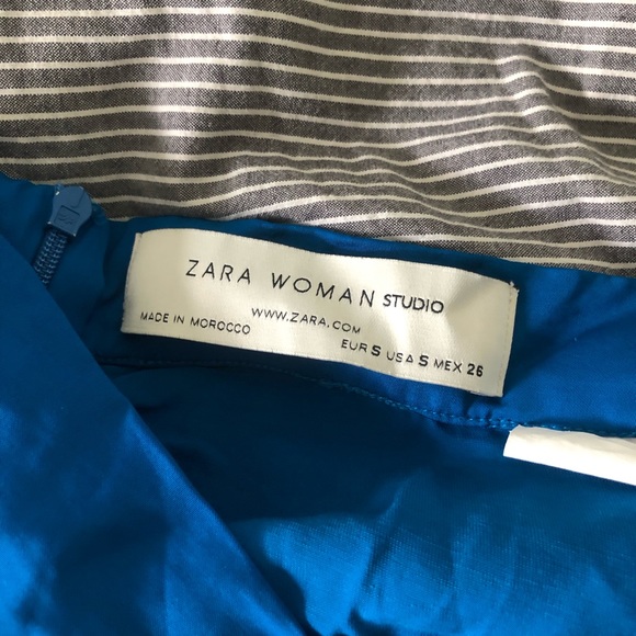 Blue Zara midi skirt - Picture 4 of 4